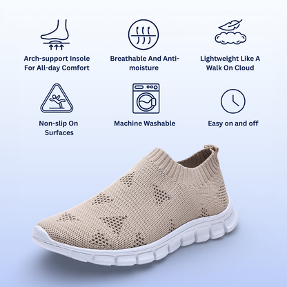 SooFeet's Women Sock Flex | Breathable Comfy Arch-support Elastic Slip-on Nurse Shoes