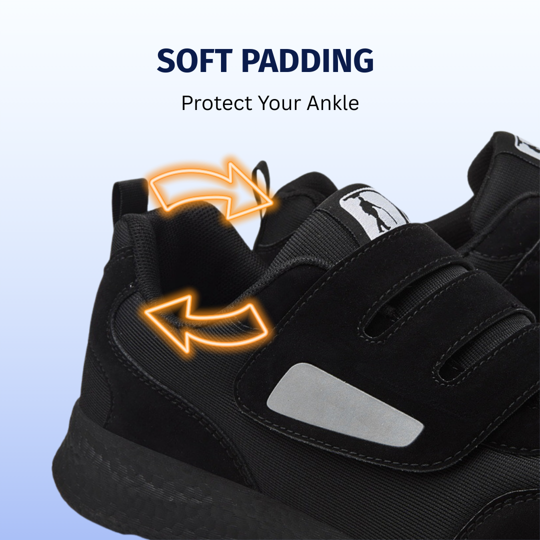 SooFeet's Women Walk Ease | Breathable Arch-support Mesh Velcro Nurse Shoes