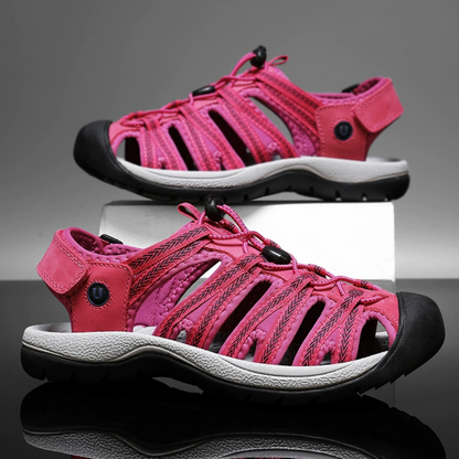SooFeet Women Orthopedic Sandals Comfortable Arch-support Leather Mesh Gladiator Summer Walking