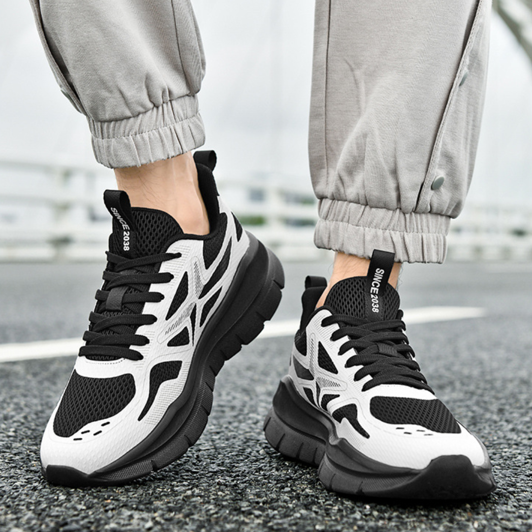 SooFeet Men Orthopedic Shoes Arch-support Airy Mesh Cushioned Sole Comfy Sneakers