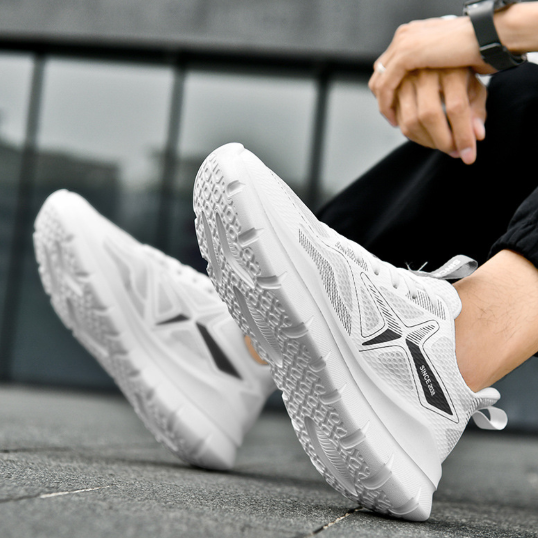 SooFeet Men Orthopedic Shoes Arch-support Airy Mesh Cushioned Sole Comfy Sneakers