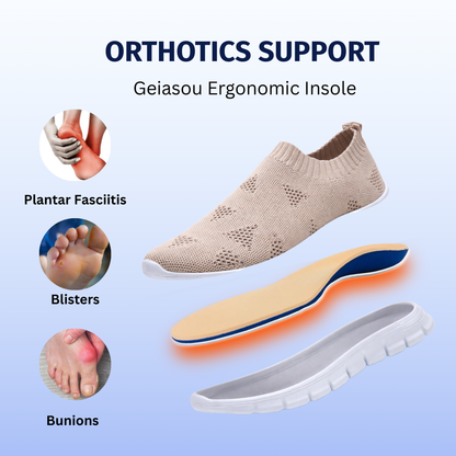 SooFeet's Women Sock Flex | Breathable Comfy Arch-support Elastic Slip-on Nurse Shoes