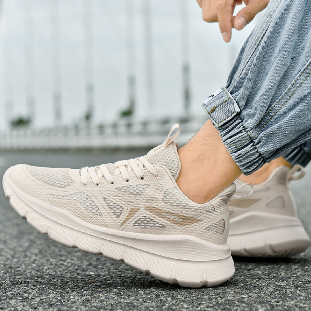 SooFeet Men Orthopedic Shoes Arch-support Airy Mesh Cushioned Sole Comfy Sneakers