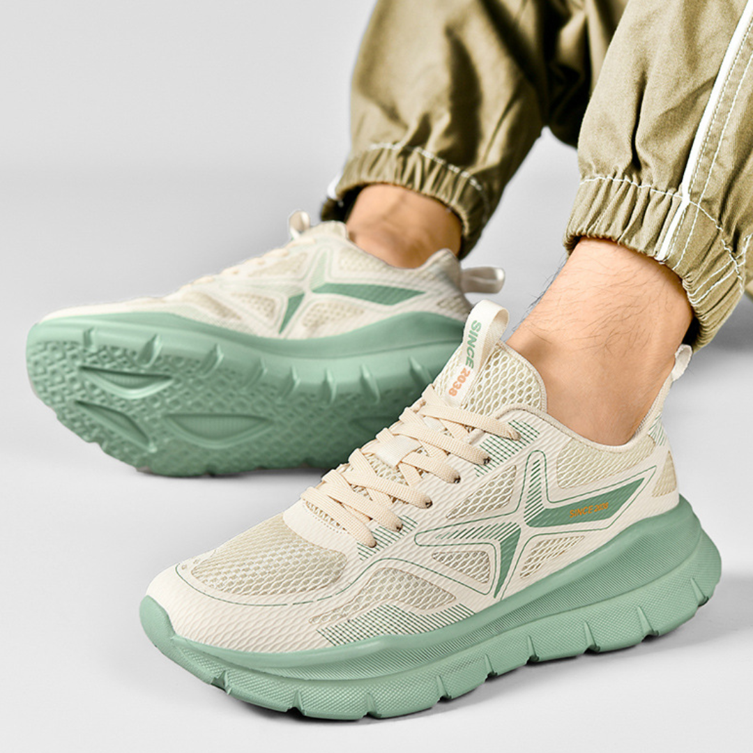 SooFeet Men Orthopedic Shoes Arch-support Airy Mesh Cushioned Sole Comfy Sneakers