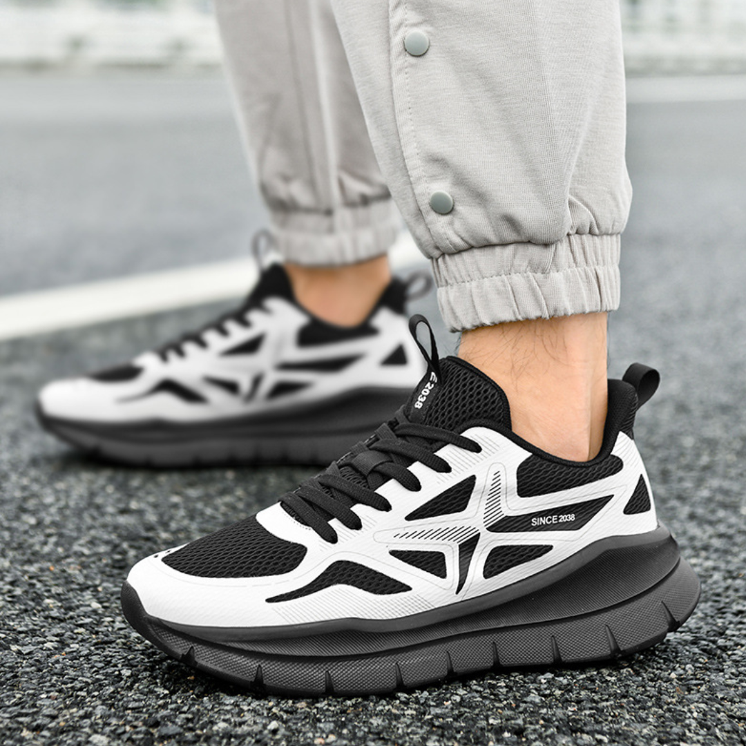 SooFeet Men Orthopedic Shoes Arch-support Airy Mesh Cushioned Sole Comfy Sneakers