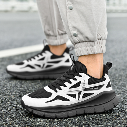 SooFeet Men Orthopedic Shoes Arch-support Airy Mesh Cushioned Sole Comfy Sneakers