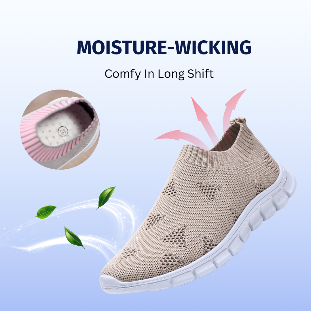 SooFeet's Women Sock Flex | Breathable Comfy Arch-support Elastic Slip-on Nurse Shoes