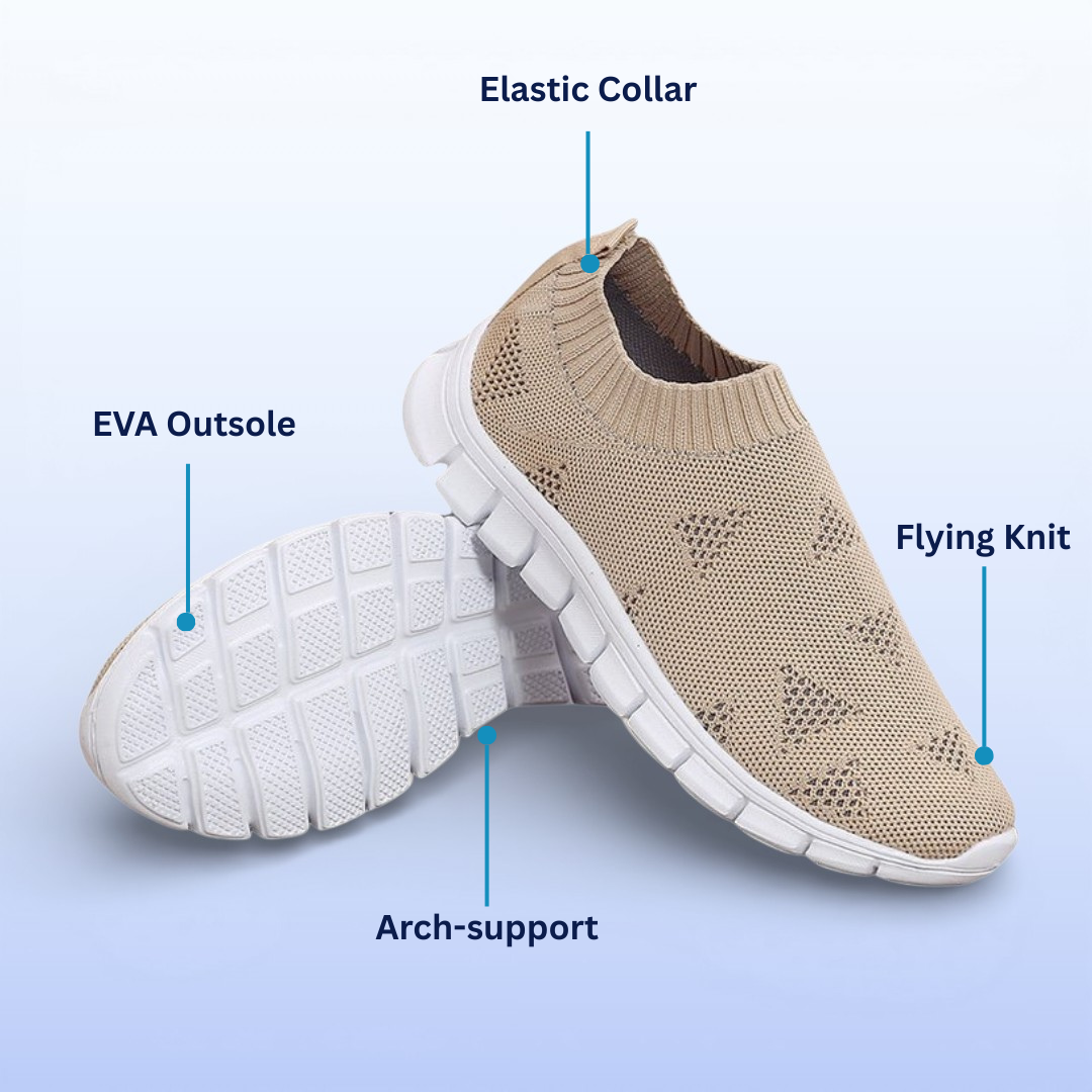 SooFeet's Women Sock Flex | Breathable Comfy Arch-support Elastic Slip-on Nurse Shoes