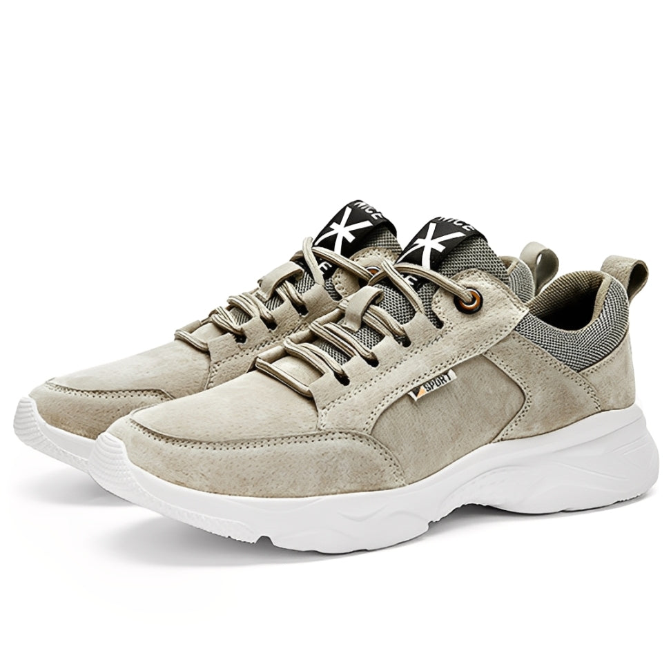 SooFeet Men Orthopedic Shoes Comfy Leather Mesh Water-resistant Airy Casual Sneakers Walking