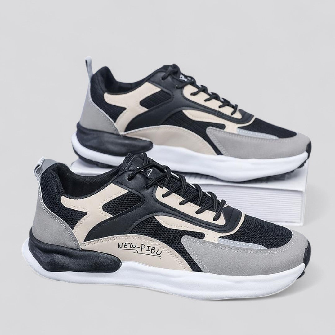 SooFeet Men Orthopedic Good Walking Shoes Comfortable Shock-Absorbing Non-Slip Bold Design