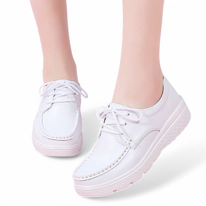 SooFeet Women Orthopedic Loafers Waterproof Genuine Leather Breathable Versatile Nursing Shoes