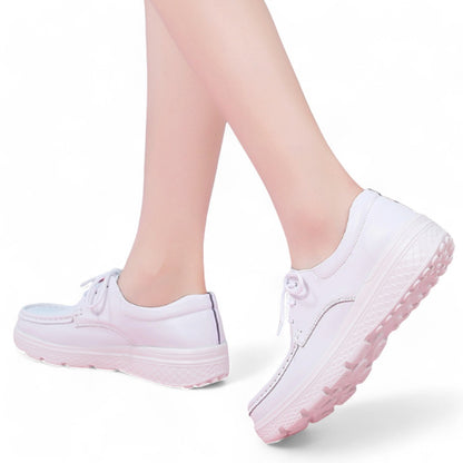 SooFeet Women Orthopedic Loafers Waterproof Genuine Leather Breathable Versatile Nursing Shoes