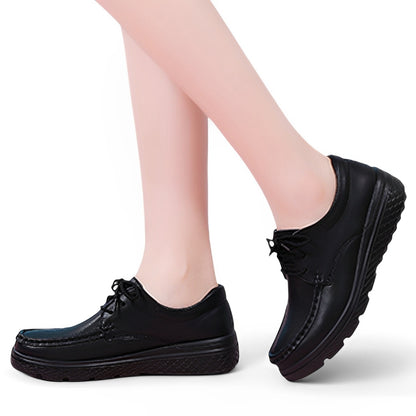SooFeet Women Orthopedic Loafers Waterproof Genuine Leather Breathable Versatile Nursing Shoes