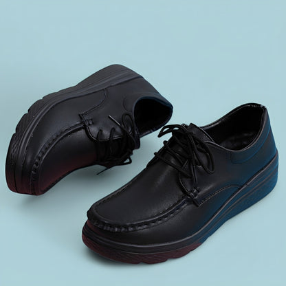 SooFeet Women Orthopedic Loafers Waterproof Genuine Leather Breathable Versatile Nursing Shoes