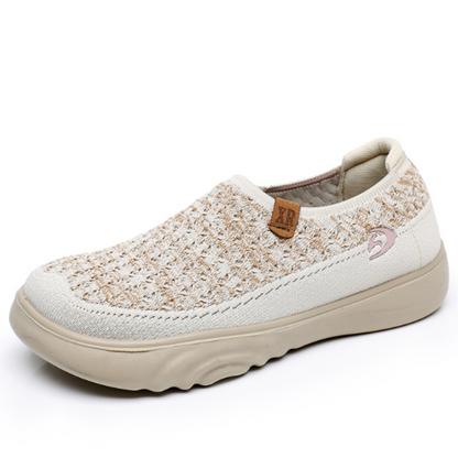 SooFeet Women Orthopedic Shoes Breathable Mesh Shallow Mouth Casual Slip-on Loafers