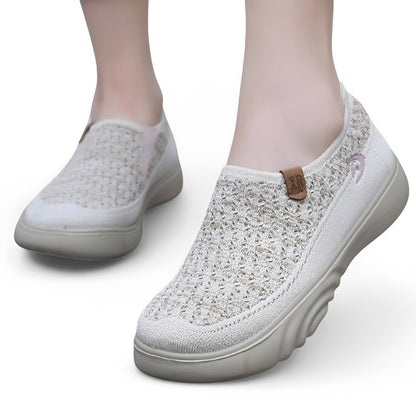 SooFeet Women Orthopedic Shoes Breathable Mesh Shallow Mouth Casual Slip-on Loafers