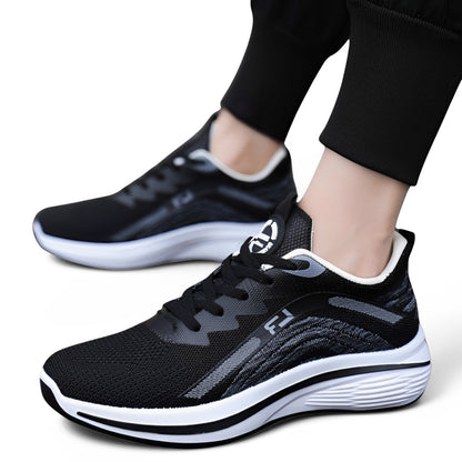 SooFeet Men Orthopedic Shoes Breathable Flying Weave Non-slip Casual Walking Lightweight Shoes