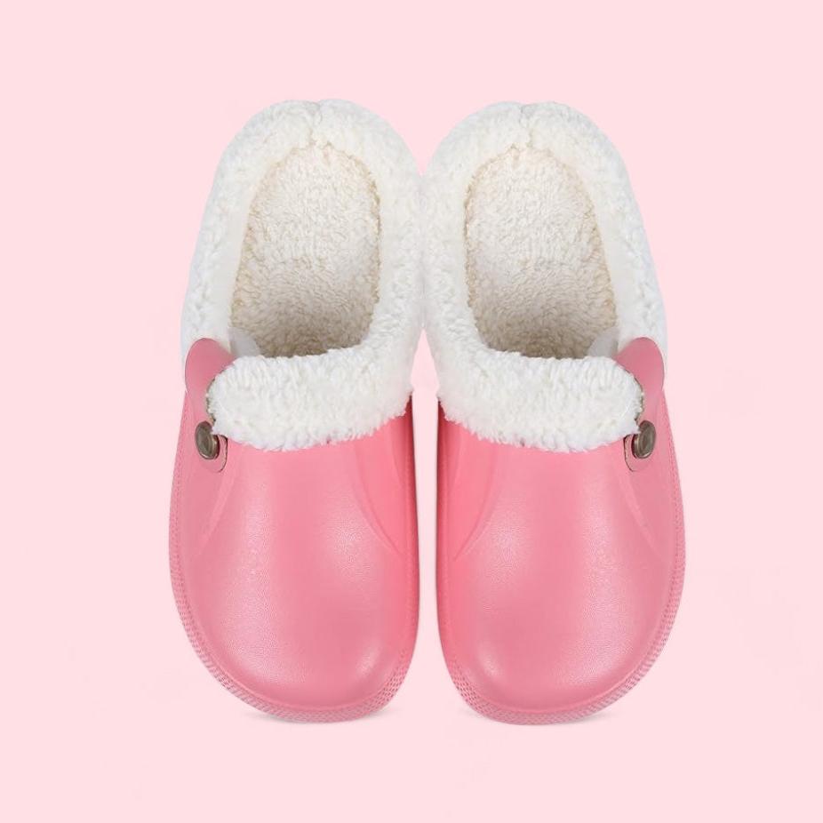 Soofeet New Orthopedic Women Winter Clogs Waterproof Soft Fur Sandals