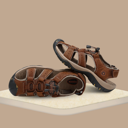 SOOFEET Orthopedic Sandals For Men Hollow Casual Sandals