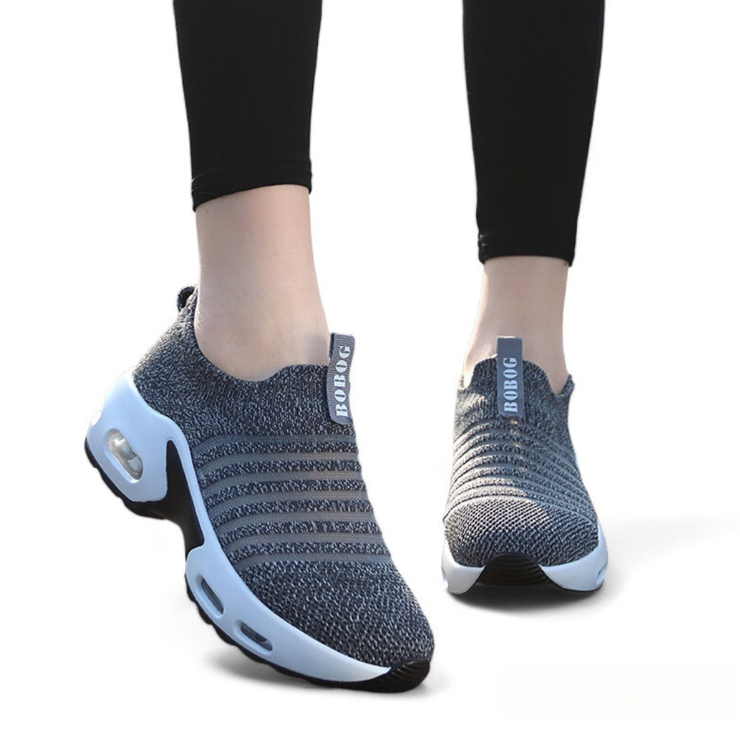 SOOFEET Women Orthopedic Shoes Knit Slip-on Walking Sneakers