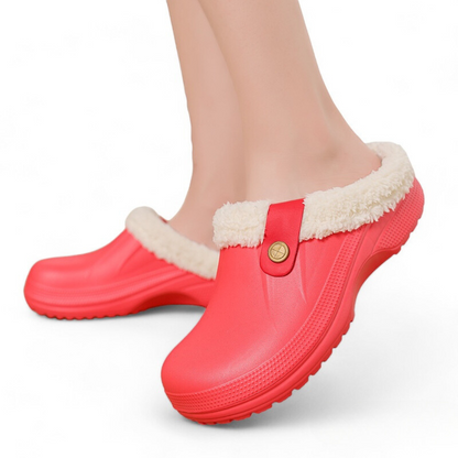 Soofeet New Orthopedic Women Winter Clogs Waterproof Soft Fur Sandals