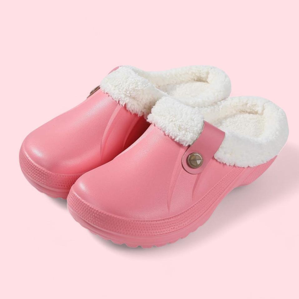 Soofeet New Orthopedic Women Winter Clogs Waterproof Soft Fur Sandals