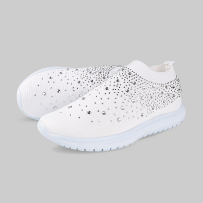SOOFEET Women Orthopedic Crystal Breathable Slip On Walking Summer Shoes