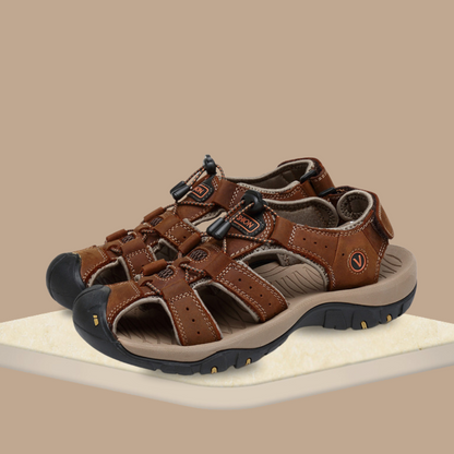 SOOFEET Orthopedic Sandals For Men Hollow Casual Sandals