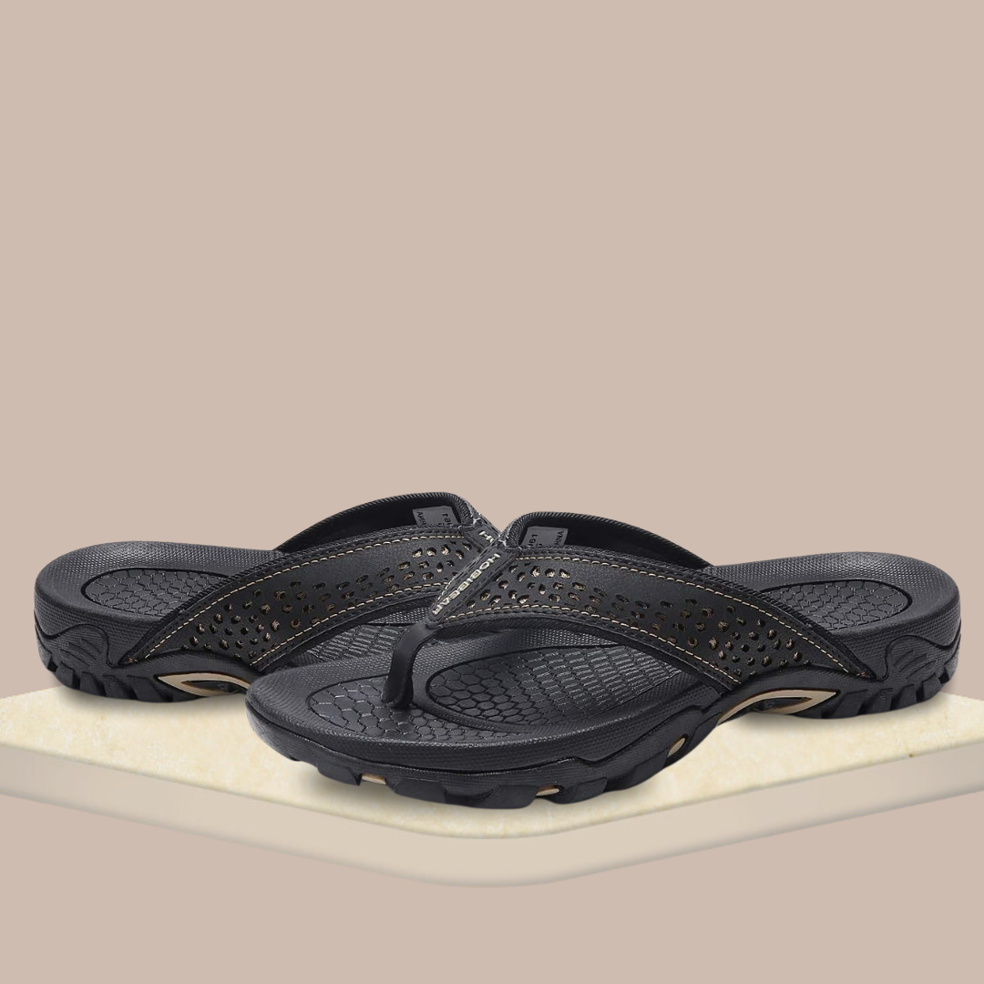 SOOFEET Men Orthopedic Flip-flops Anti-slip Beach Slides Sandals