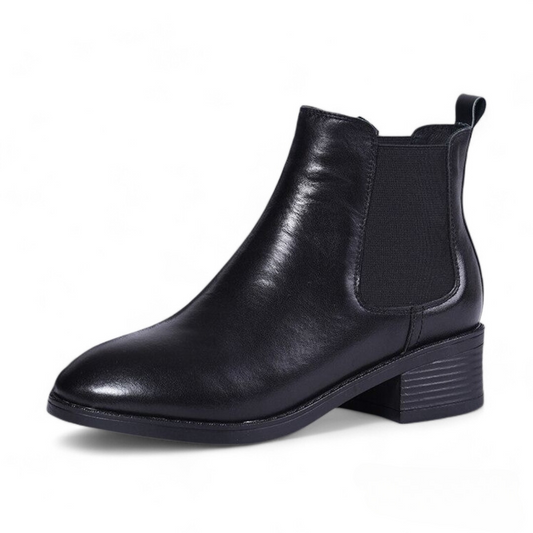 SOOFEET Women Chelsea Boots Genuine Leather Waterproof Lightweight Boots