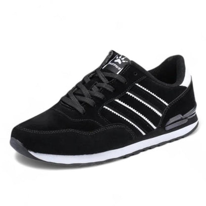 Soofeet Men Orthopedic Breathable Leather Running Shoes Light Athletic Casual Trail Sneakers