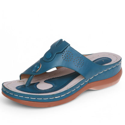 SooFeet Women Orthopedic Sandals Waterproof Ventilated PU Leather Summer Walking