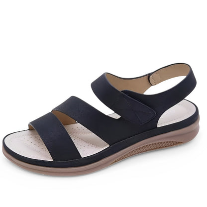SooFeet Women Orthopedic Sandals Breathable Arch-support Side Velcro Summer Casual