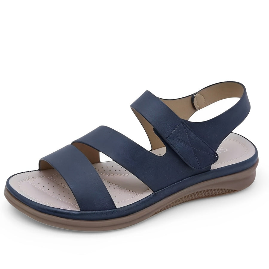 SooFeet Women Orthopedic Sandals Breathable Arch-support Side Velcro Summer Casual