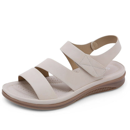 SooFeet Women Orthopedic Sandals Breathable Arch-support Side Velcro Summer Casual