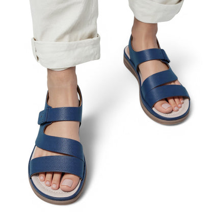 SooFeet Women Orthopedic Sandals Breathable Arch-support Side Velcro Summer Casual