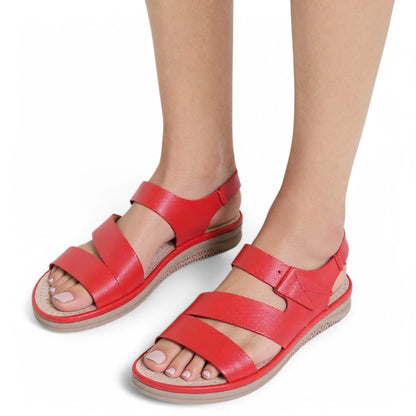 SooFeet Women Orthopedic Sandals Breathable Arch-support Side Velcro Summer Casual