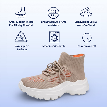 SooFeet's Women Sock Pro | Breathable Arch-support Cushioned Heels Nurse Shoes