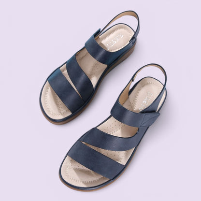 SooFeet Women Orthopedic Sandals Breathable Arch-support Side Velcro Summer Casual