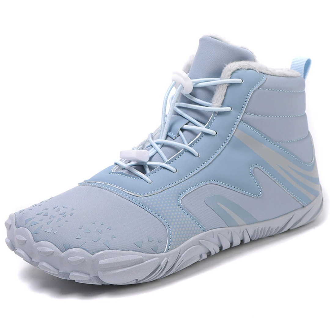 SooFeet Women Barefoot Boots Insulated Fur Water-resistant Leather Winter Natural Walking