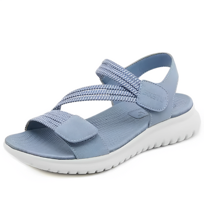 SooFeet Women Orthopedic Sandals Ventilated Knit Strap Non-slip Velcro Beach Summer