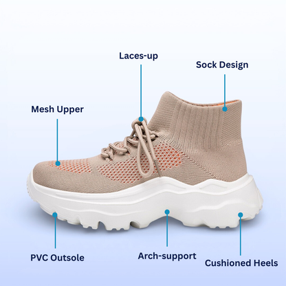SooFeet's Women Sock Pro | Breathable Arch-support Cushioned Heels Nurse Shoes