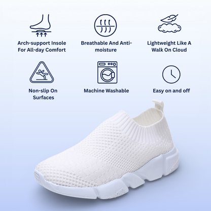 SooFeet's Women Sock Comfort | Arch-support Airy Lightweight Cushioned Nurse Shoes