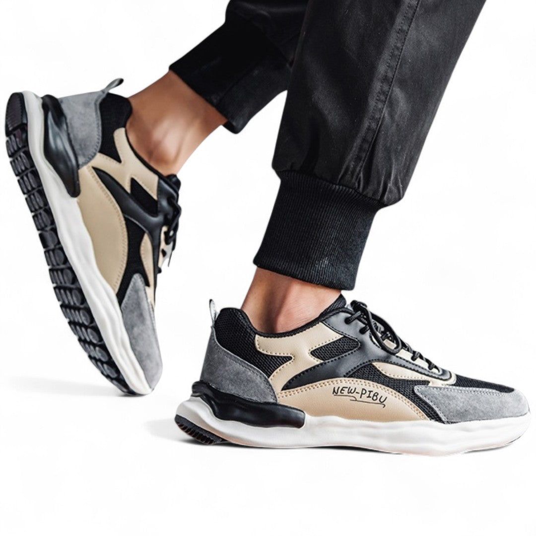 SooFeet Men Orthopedic Good Walking Shoes Comfortable Shock-Absorbing Non-Slip Bold Design