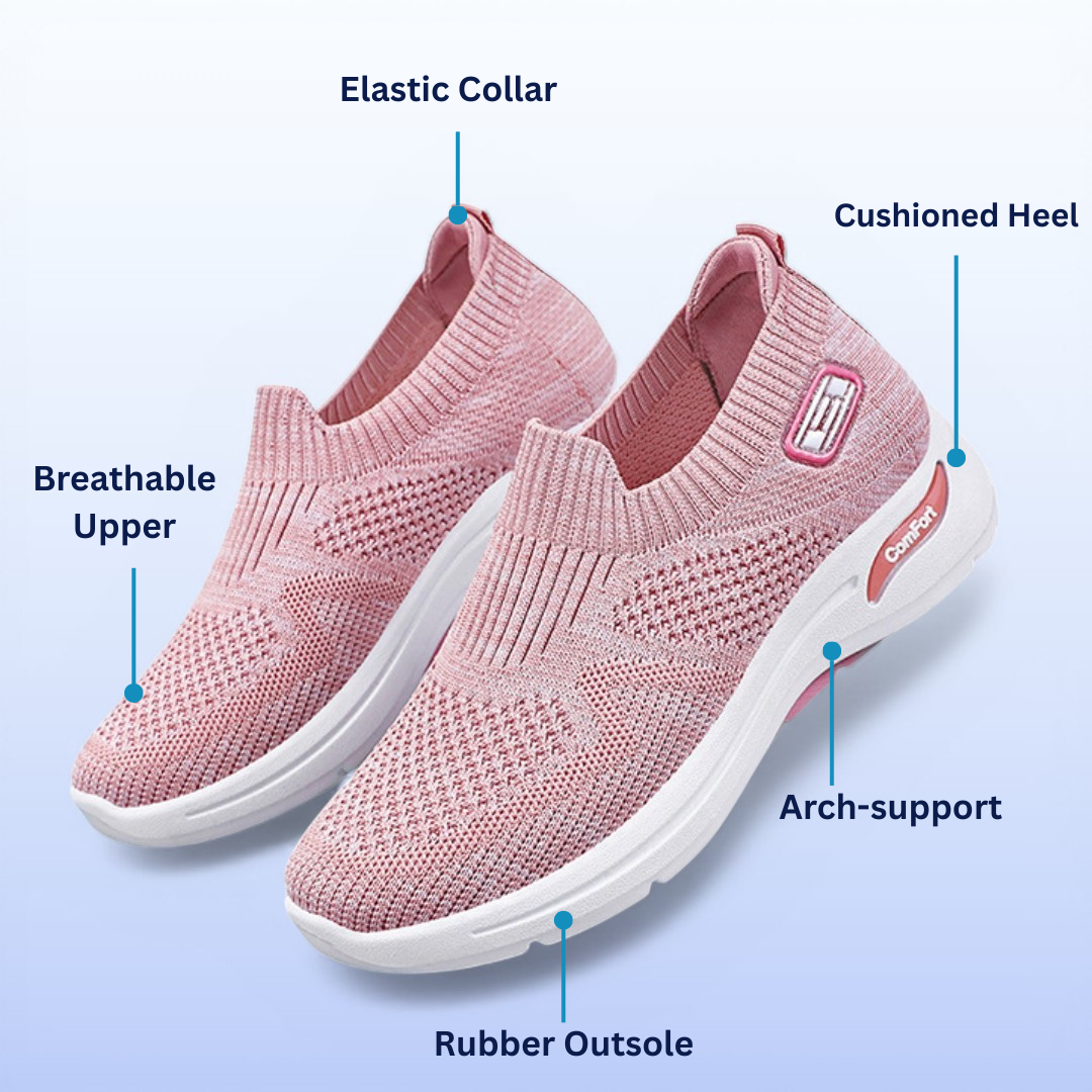 SooFeet's Women Instant Slip | Breathable Comfy Slip-on Arch-support Nurse Shoes