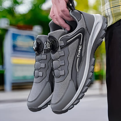 SooFeet Men Orthopedic Shoes Breathable Arch-support Mesh Rotating Button Casual Traction