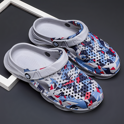 SooFeet Men Summer Sandals Airy Waterproof EVA Thick Sole Lightweight Clogs