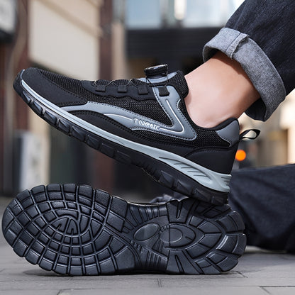 SooFeet Men Orthopedic Shoes Breathable Arch-support Mesh Rotating Button Casual Traction