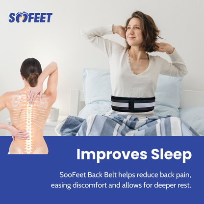 SooFeet Back Belts Adjustable Soft and Comfortable Airy Support Elastic Relaxation Braces
