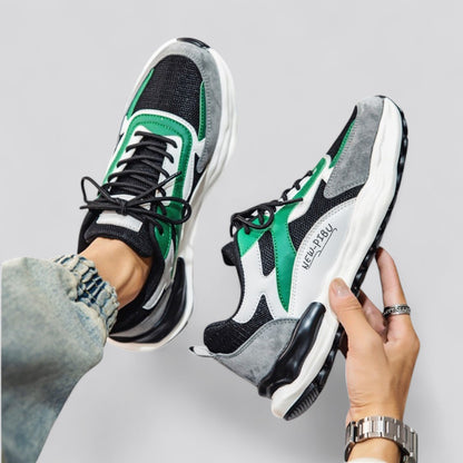 SooFeet Men Orthopedic Good Walking Shoes Comfortable Shock-Absorbing Non-Slip Bold Design